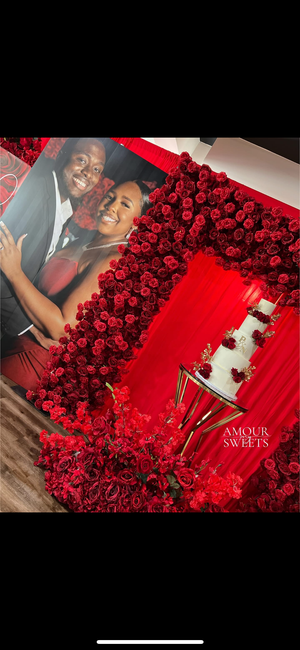 Red Floral Arch