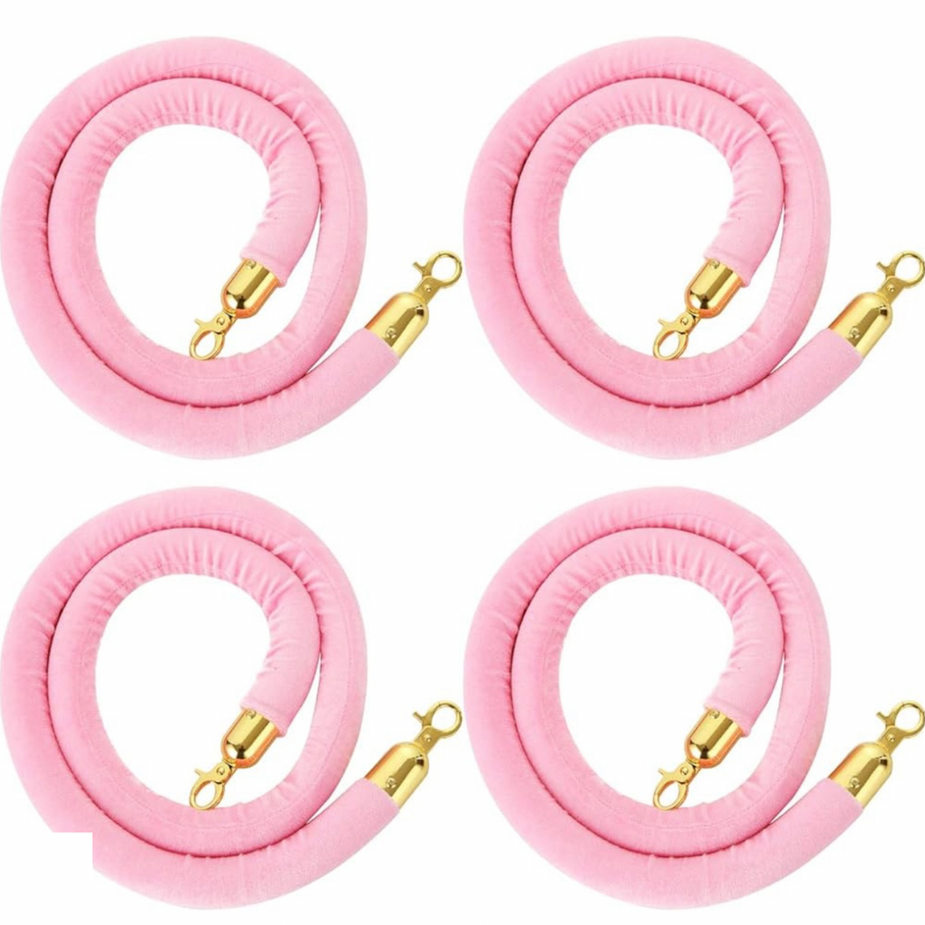 Pink Stanchion Ropes