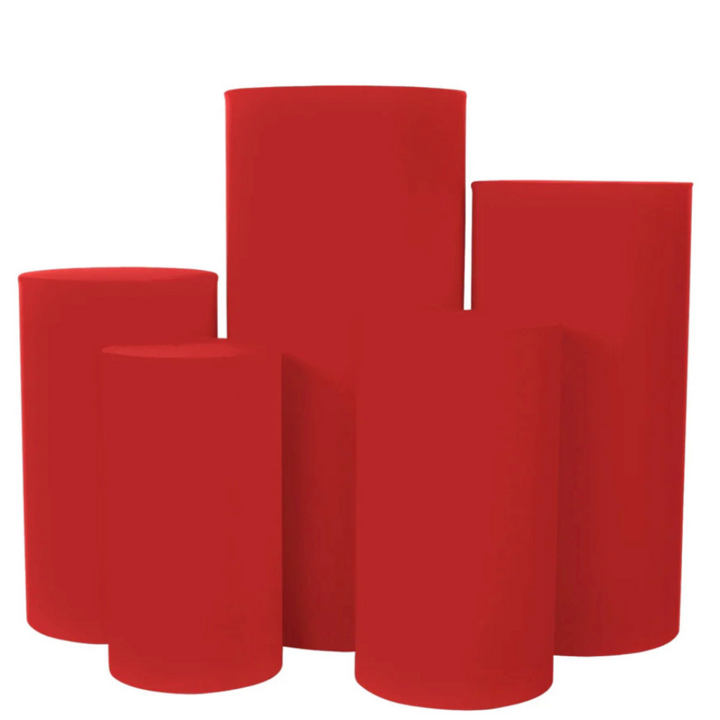 Red Cylinder Pedestals