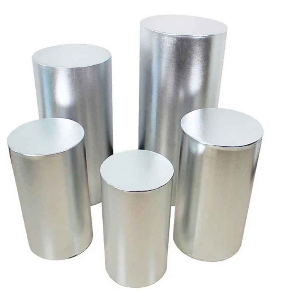 Silver Cylinder Pedestals