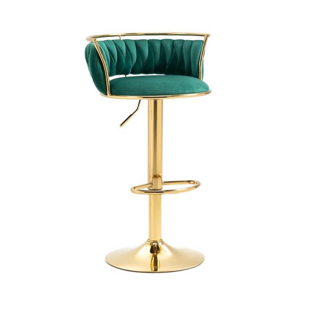 Green Velvet Bar Stool