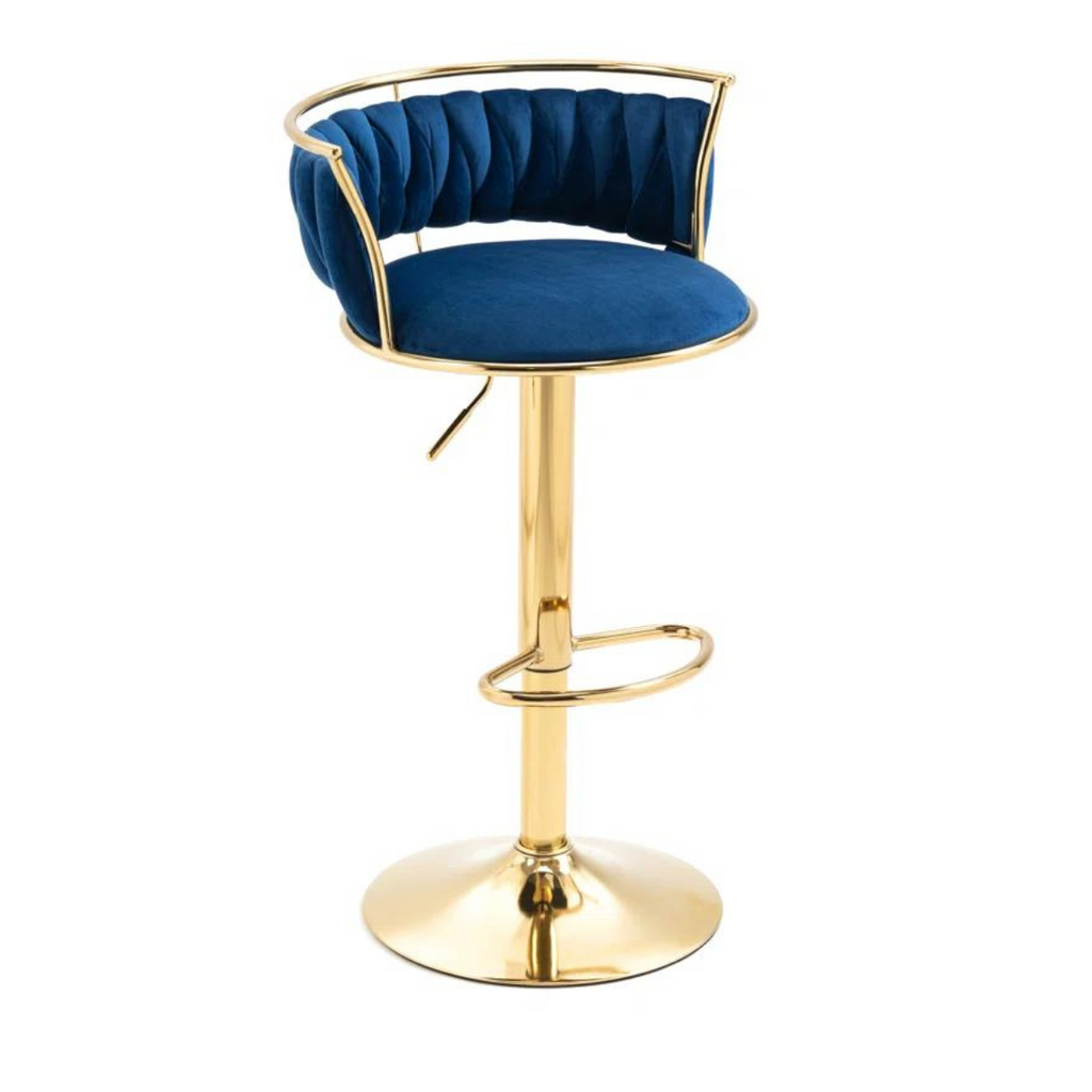 Blue Velvet Bar Stool