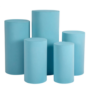 Light blue Cylinder Pedestals