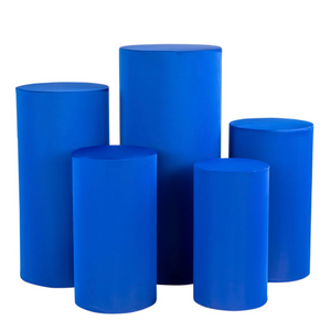 Blue Cylinder Pedestals