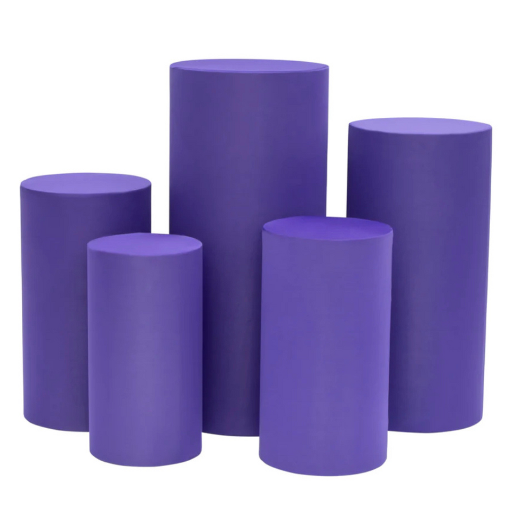 Purple Cylinder Pedestals