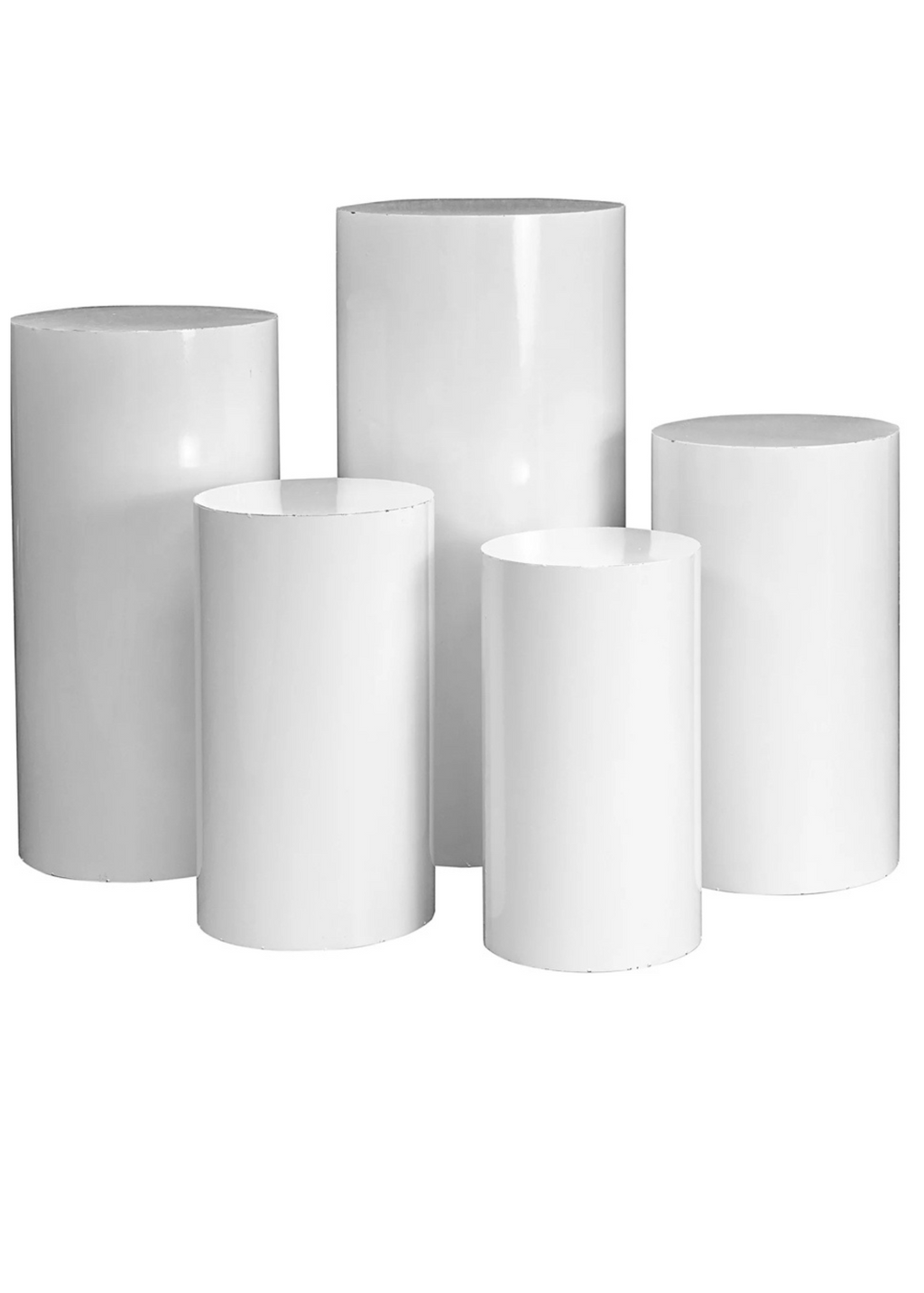 White Cylinder Pedestals