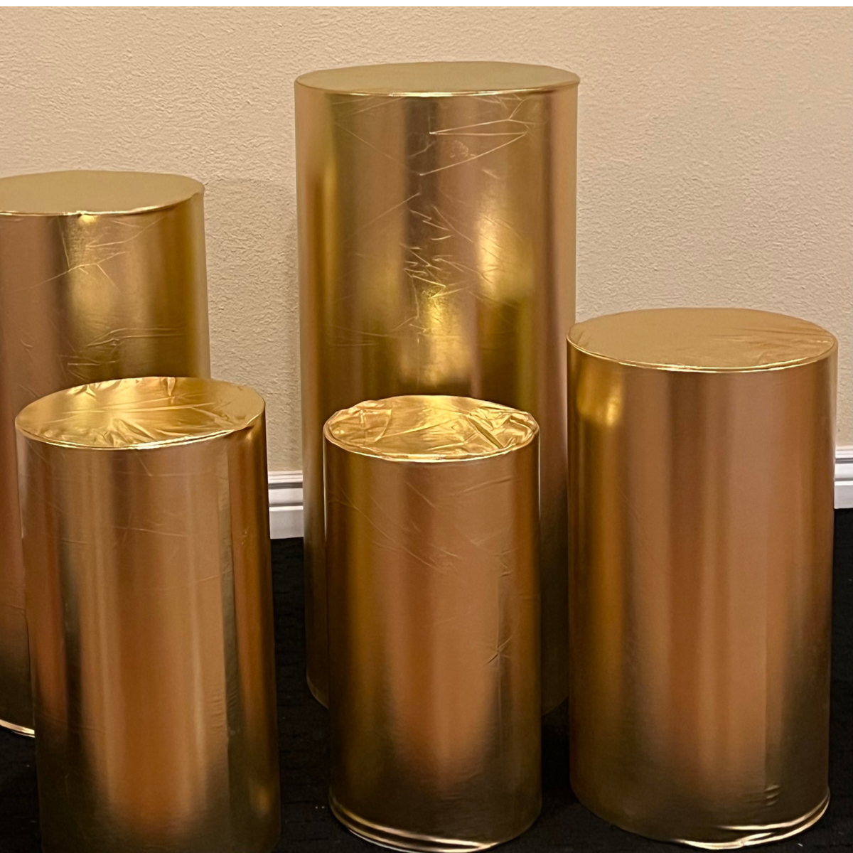 Gold Cylinder Pedestals