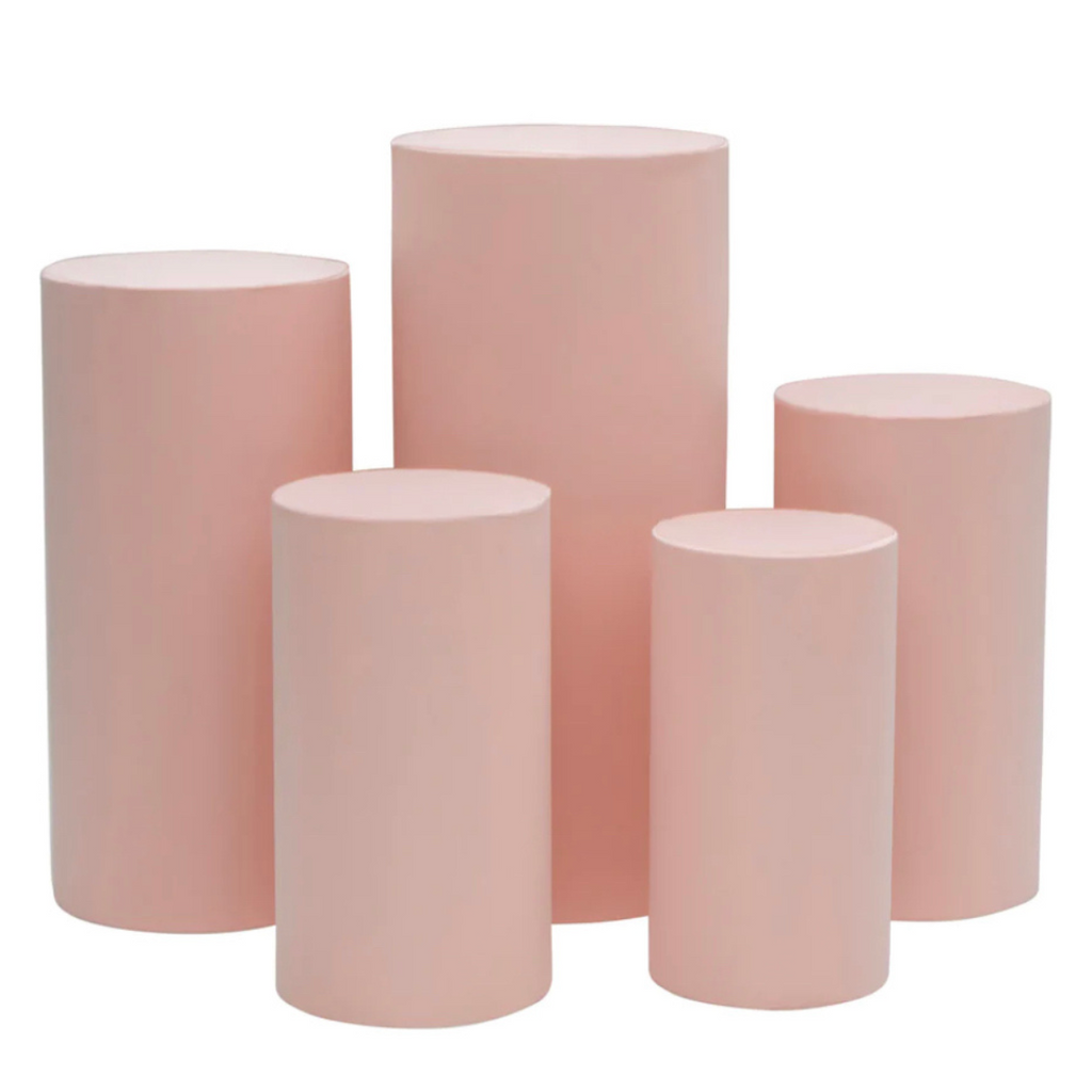 Blush Cylinder Pedestals