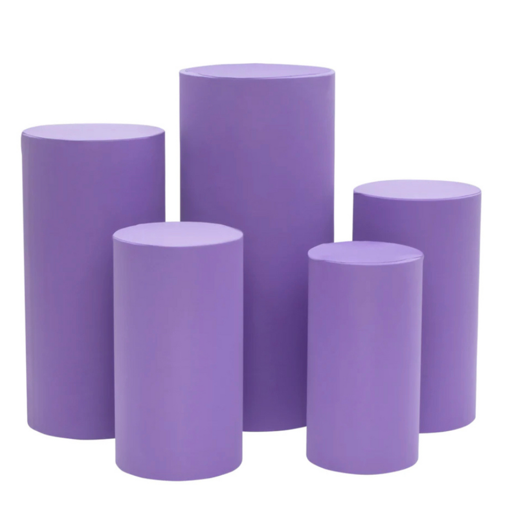 Lavender Cylinder Pedestals