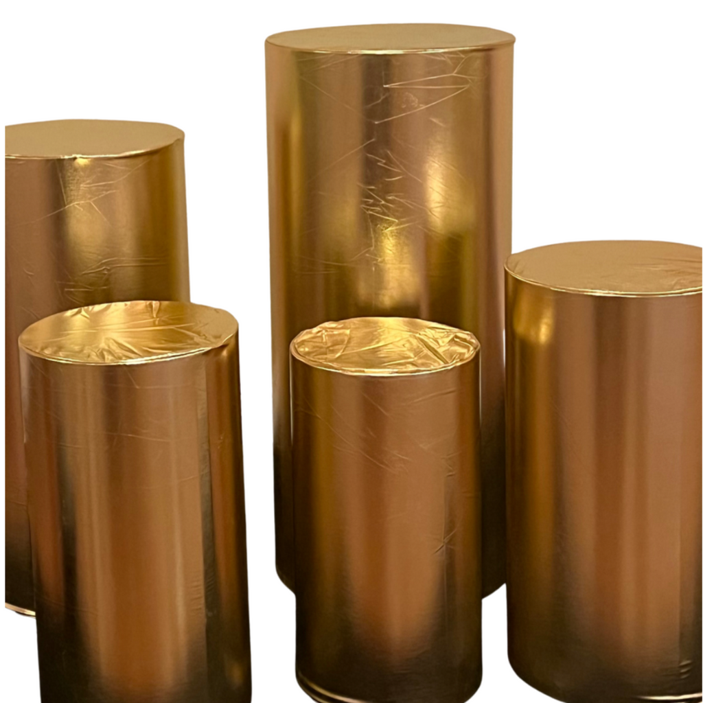 Gold Cylinder Pedestals
