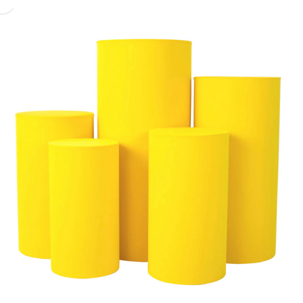 Yellow Cylinder Pedestals
